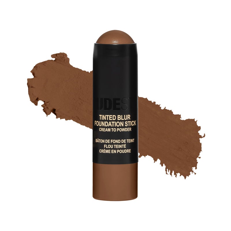 Nudestix Tinted Blur Foundation Stick  CreamtoPowder Lightweight Makeup for Blurring Pores Blemishes  Fine Lines  NaturalMatte Finish with LightReflecting Pigments  Shade Deep 95